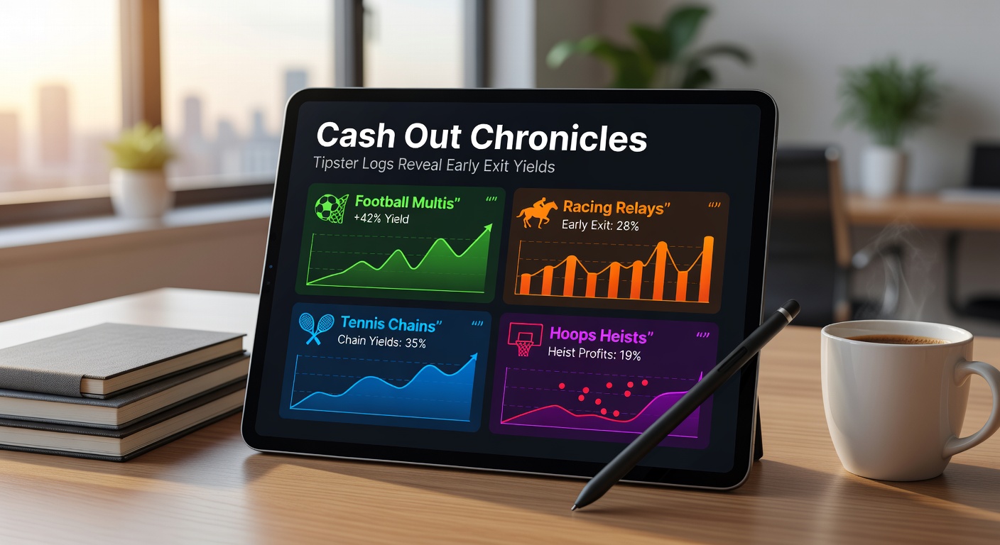 Tipster dashboard displaying cash-out options on a live football multi-bet with partial legs secured