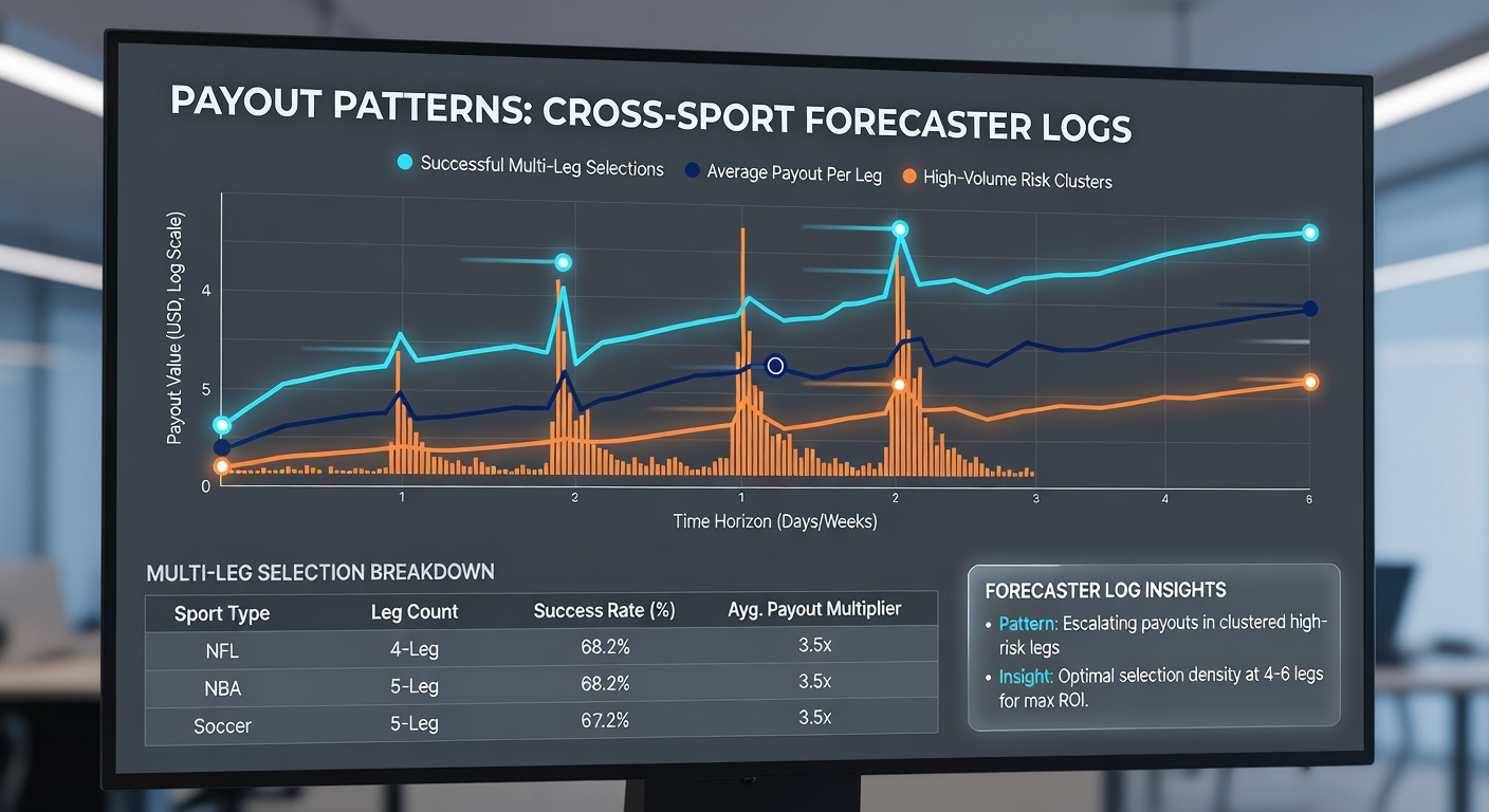 Detailed chart displaying payout distributions across soccer, tennis, basketball, and horse racing multi-leg bets from verified forecaster logs