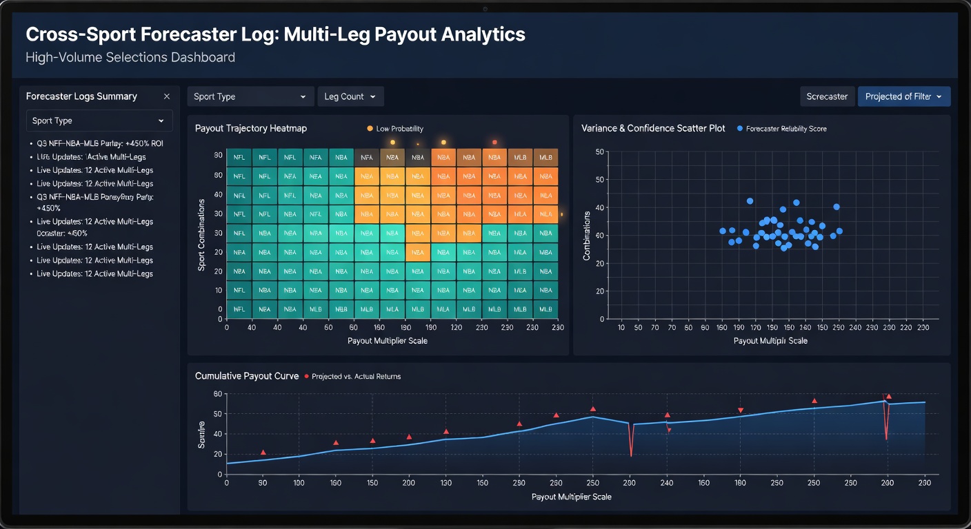 Graph illustrating verified payout frequencies for high-volume accumulators involving multiple sports and leg counts