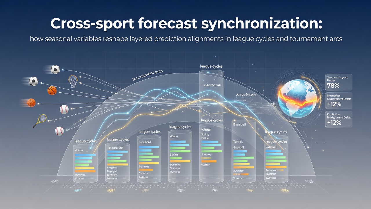 Visualization of seasonal data overlays on multi-sport prediction models