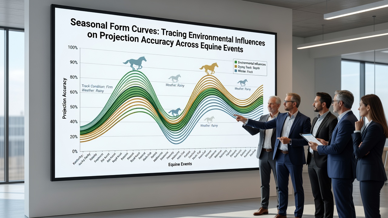 Comparative charts of projection accuracy improvements when environmental data is included in sports models