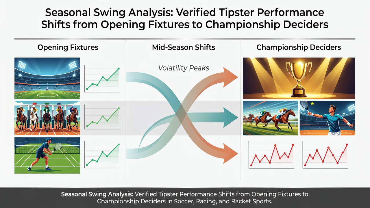 Tipster performance trends visualized across soccer leagues, horse racing circuits, and tennis tournaments from season starts to final deciders