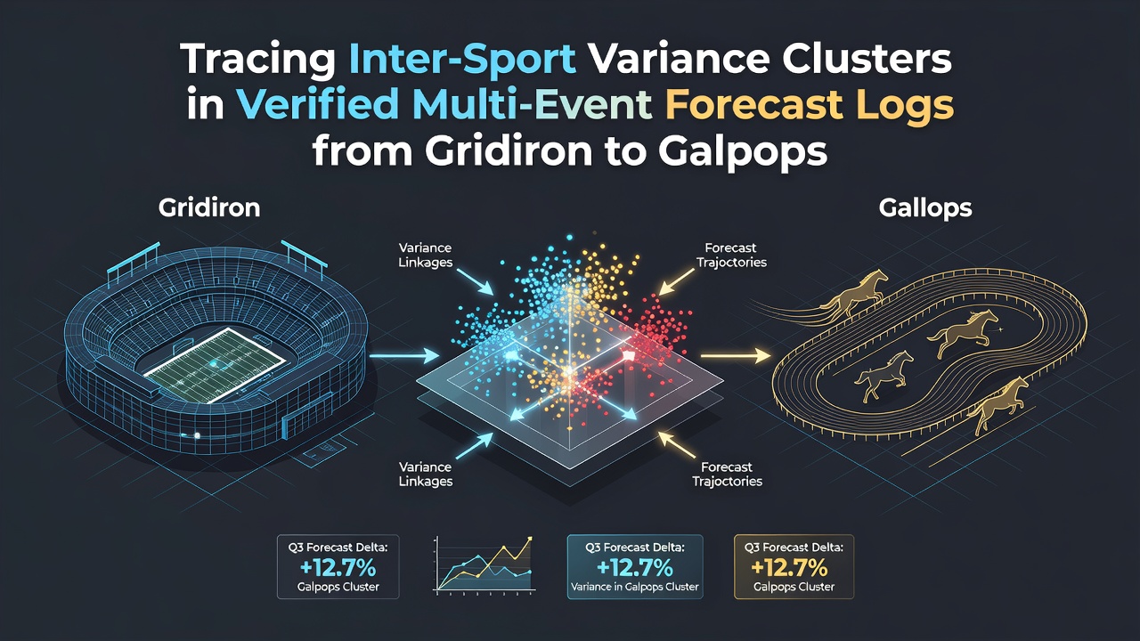 Chart displaying variance clusters across verified multi-event forecast logs from American football to horse racing