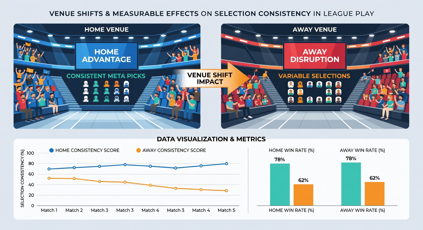 Data visualization charts comparing selection consistency before and after venue changes