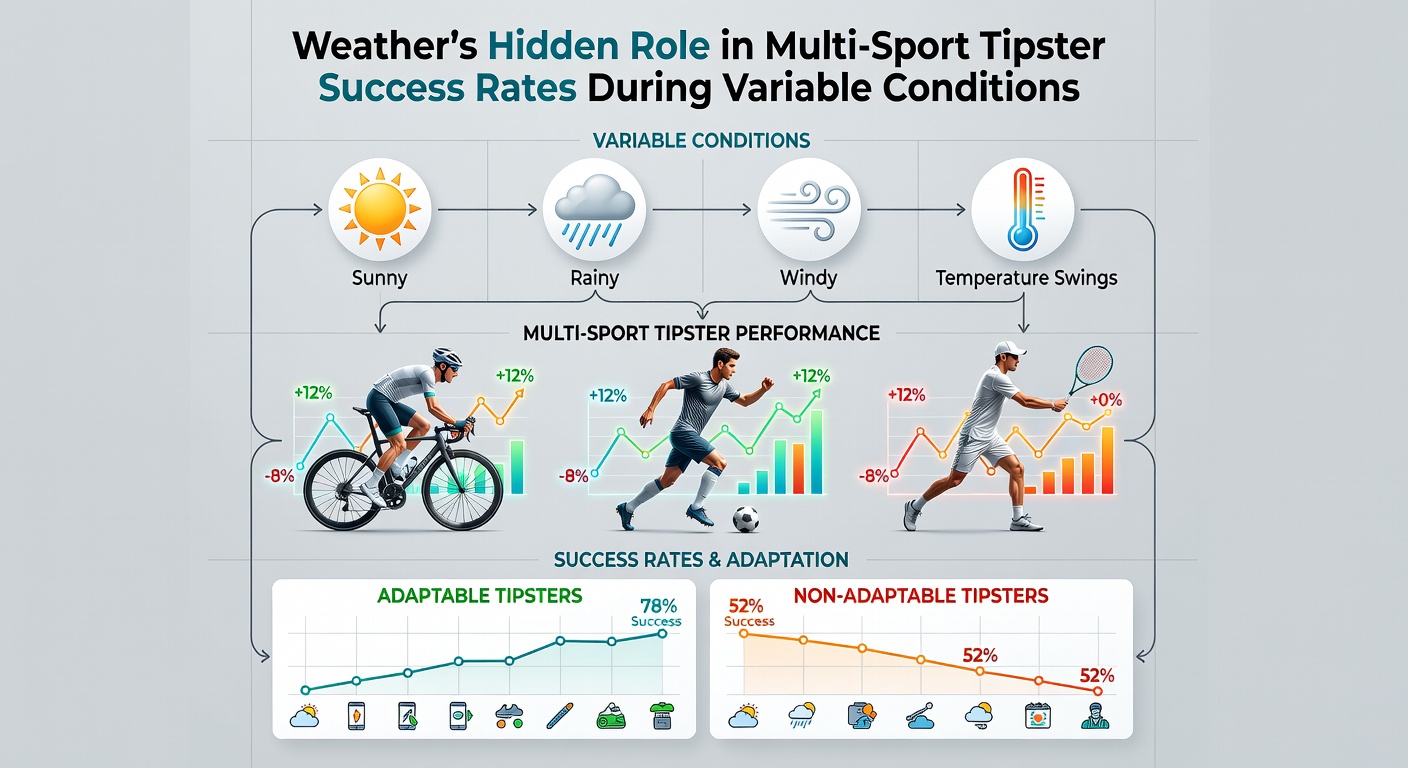 Multi-sport tipster workspace displaying weather overlays on betting dashboards